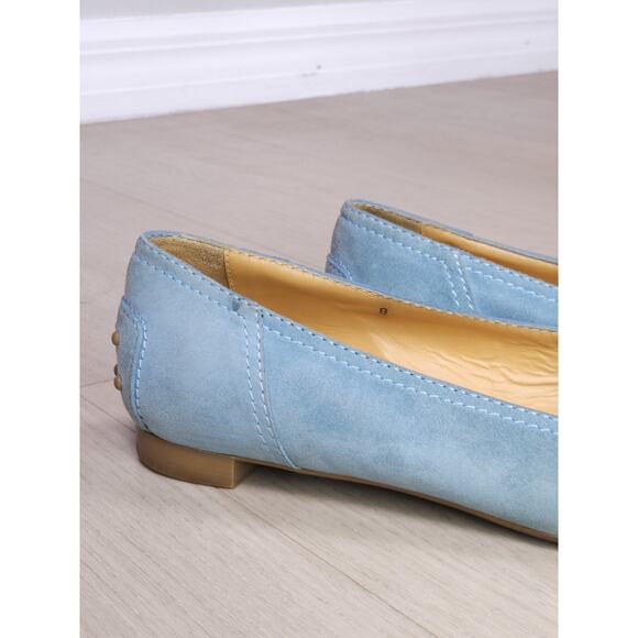 Tod’s Women’s Suede Loafers Size 8 – Light Blue Tassel Moccasins - Picture 11 of 12